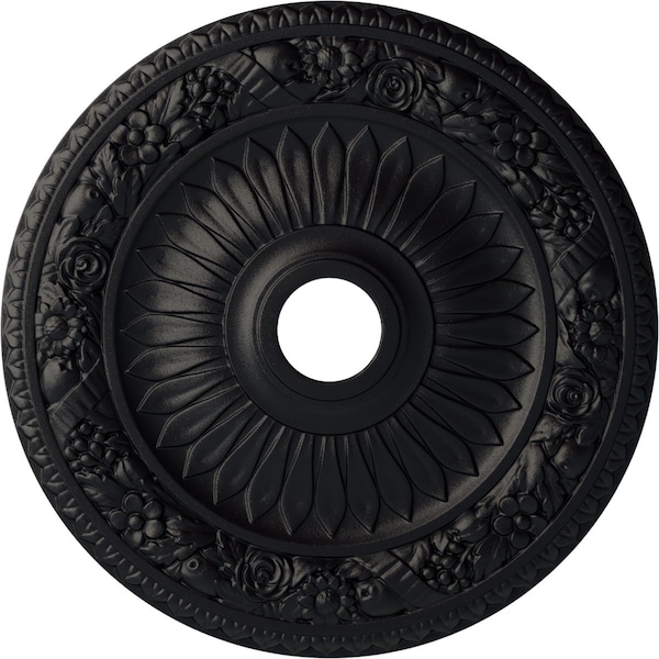 Ekena Millwork Bellona Ceiling Medallion (Fits Canopies up to 3 5/8"), 23 5/8"OD x 3 5/8"ID x 1 1/8"P, Steel Gray CM23BESGS - main